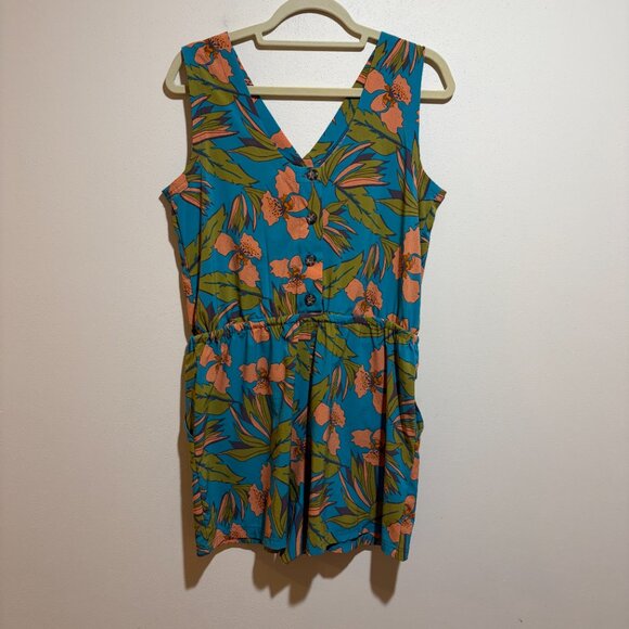 Toad & Co Sunkissed Liv Romper Curacao Aloha Print - Picture 8 of 13